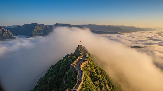 Timelpase of cloud inversion at Pratapgad Fort, Mahabaleshwar, Maharashtra.