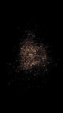 Golden Particle Explosion Abstract Energy burst glowing radiant energy light trails. cinematic effects, festive visuals abstract backgrounds. elegant festive designs, New Year and luxury event visuals