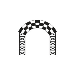 Race checkered flag start finish illustration © dimensi design