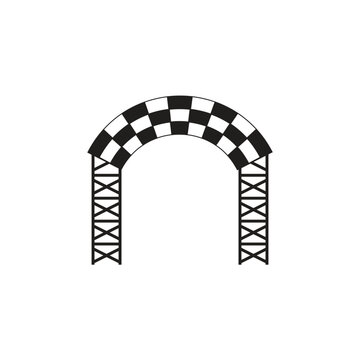 Race checkered flag start finish illustration