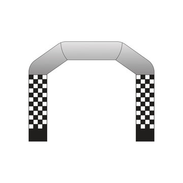 Race checkered flag start finish illustration