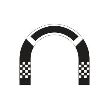 Race checkered flag start finish illustration