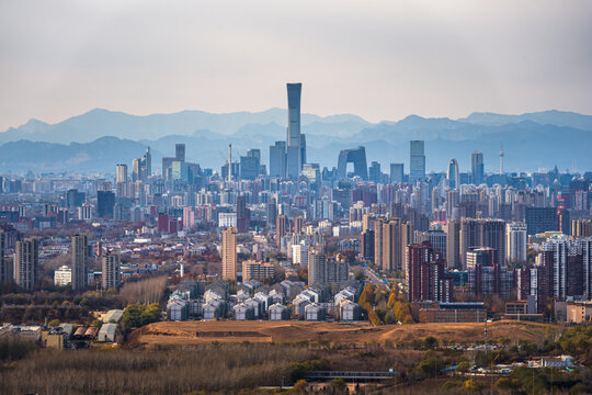 Modern urban cityscape of Beijing Central Business District CBD, China