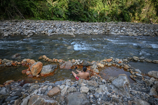 Landscape View Of Natural Hot Springs In The Valley Of Lanyang River, Datong, Yilan, Taiwan 