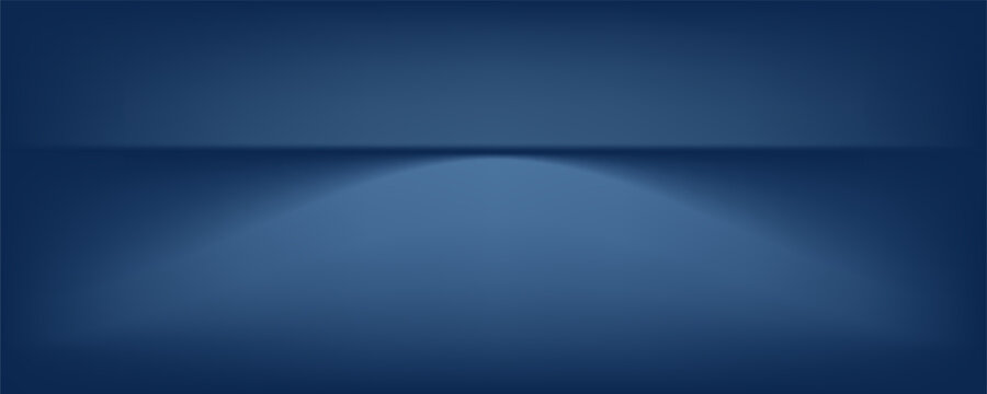 Abstract gradient podium background. blue empty 3d studio backdrop. Clean scene for product presentation mockup template. Vector illustration.