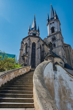 The Church of St. Nicholas and St. Elizabeth in the old town of Cheb, Czech Republic
