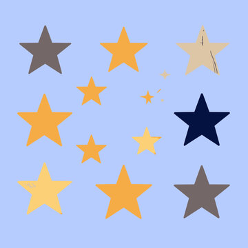 Padr&atilde;o decorativo de estrelas coloridas desenhadas &agrave; m&atilde;o para designs infantis e celebra&ccedil;&otilde;es