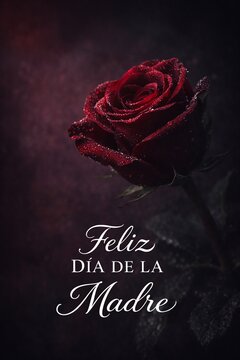 feliz dia de la madre red rose