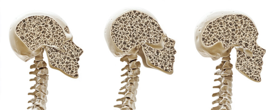  lunar bone health concept on a white background, 