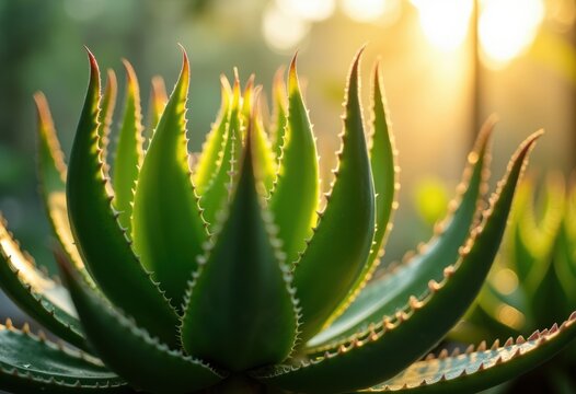 Sword-Leafed Dragon Plant Spectacle in Mesmerizing Sunlit Terrain