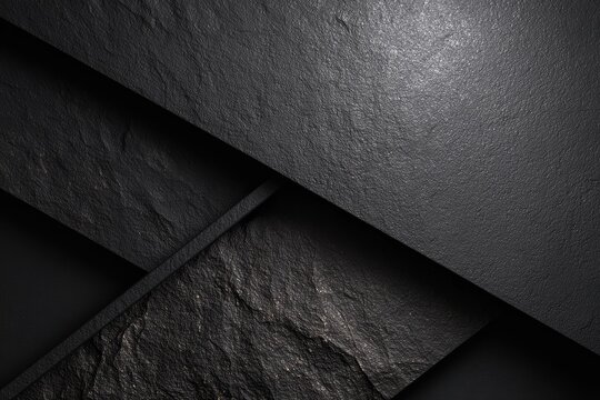 斜めに配置された暗いスレートの層
