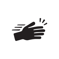 Obraz premium Dynamic Hand Slap Motion Icon Illustrating Impact or Applause Simple Vector Graphic