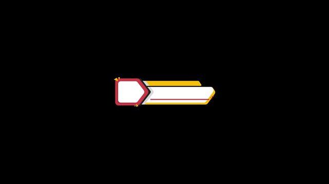 Lower Third Text box with geometric accents and colored border for overlay content