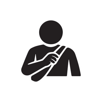 Secure passenger icon showcasing road safety and seatbelt use for journeys