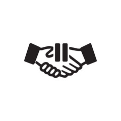 Obraz premium Two hands firmly clasped together in a strong and reliable professional handshake