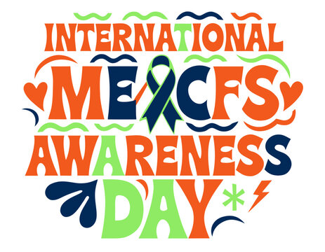 International ME CFS Awareness Day Vector Illustration, Chronic Fatigue Syndrome Awareness Design