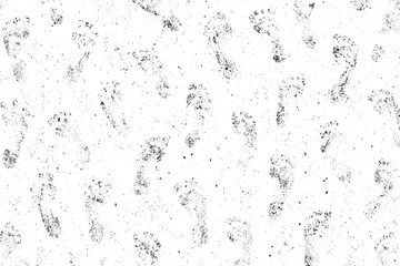 Obraz premium Grunge footprint pattern background with dirty texture abstract monochrome design