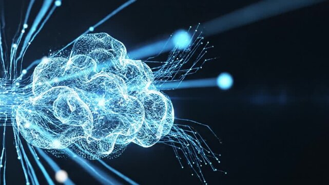 Clean SaaS banner with tech data stream motion modern minimal background