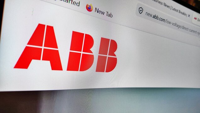 web browser window displaying ABB website