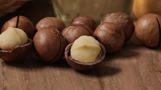 Macadamia nuts in a basket	