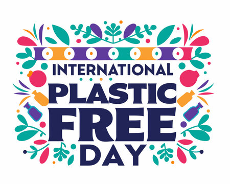 Plastic Free Day Vector Art, Zero Waste and Sustainable Lifestyle Concept Illustration