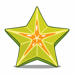 Obraz premium Illustration of a Star Fruit Slice