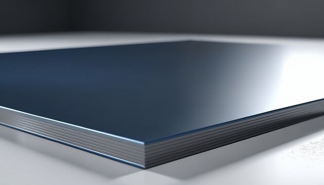 Professional minimalist dark gray anodized aluminum surface background with copy space