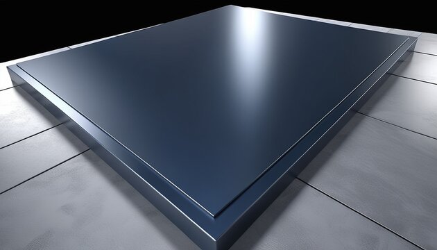 Professional minimalist dark gray anodized aluminum surface background with copy space