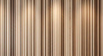Obraz premium Abstract vertical lines a warm toned composition of parallel wooden slats creating a textured wall background