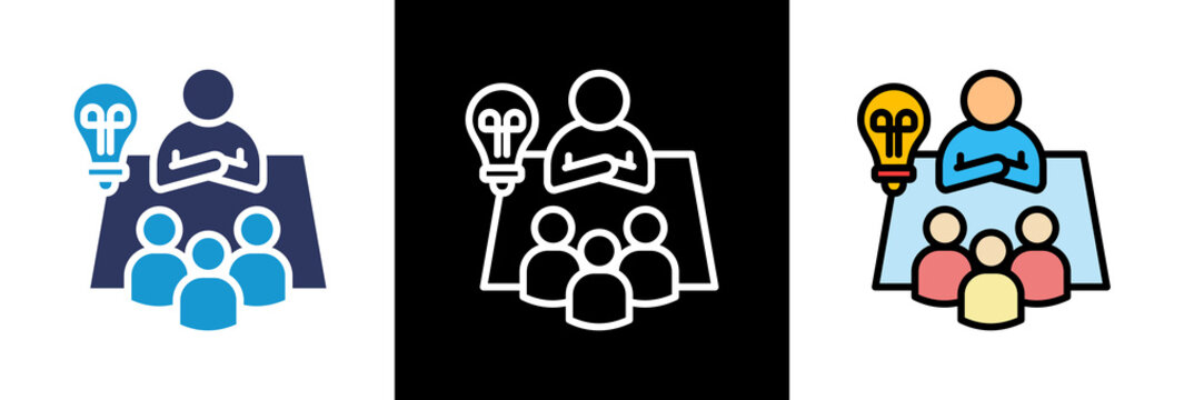 Leadership triple icon