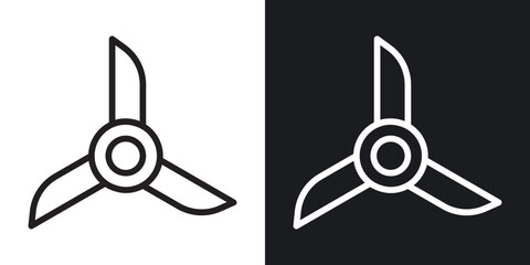 Airscrew outlined icon vector collection. © rea