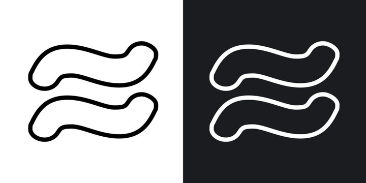 Approximately equal outlined icon vector collection.