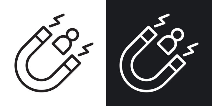 Attraction outlined icon vector collection.