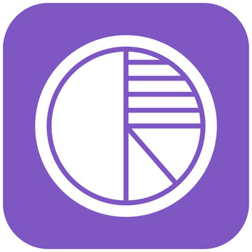 Half Pie Chart Icon