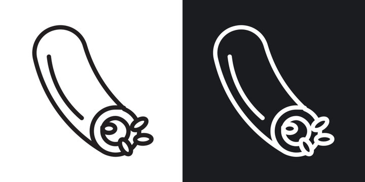 Blood vessel outlined icon vector collection.