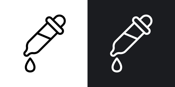 Color picker outlined icon vector collection.