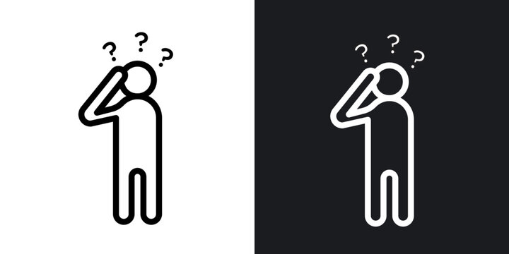 Crazy human outlined icon vector collection.