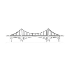 Fototapeta premium bridge vector illustration