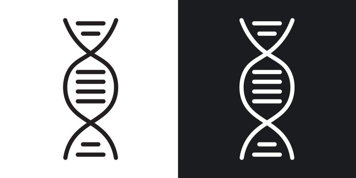 Genetic outlined icon vector collection.