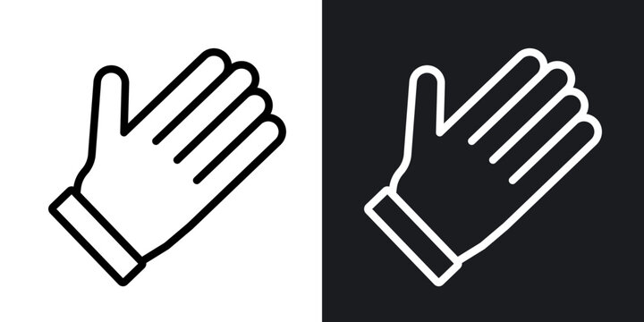 Gloves outlined icon vector collection.