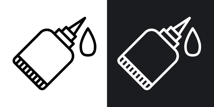 Glue outlined icon vector collection.