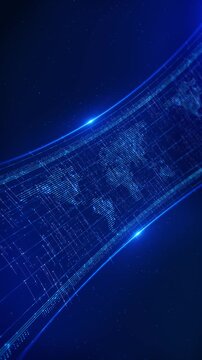 Futuristic style 3D digital global earth rotating Digital World News Studio corporate Background report breaking news. Breaking News Template intro for TV broadcast news show program earth cyber 3D 4K