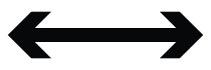 Simple Black Double Arrow – Minimal Bidirectional Direction Navigation Icon © Crestaro