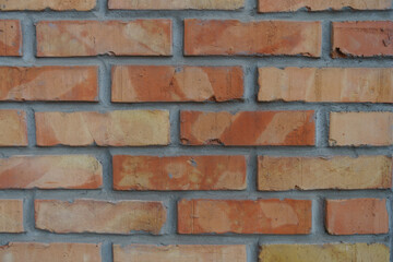 Fototapeta premium Texture of red brick wall with standard stretcher bond