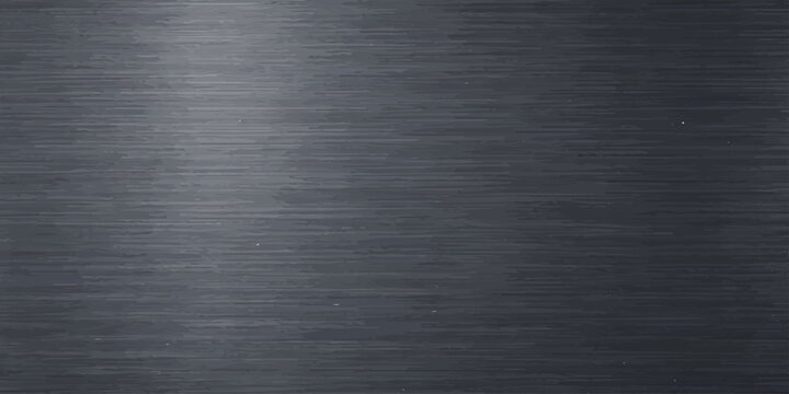 A dark industrial brushed steel plate with a shiny metallic silver texture creates a grey stainless aluminium surface pattern for a sleek material backdrop and wallpaper design
