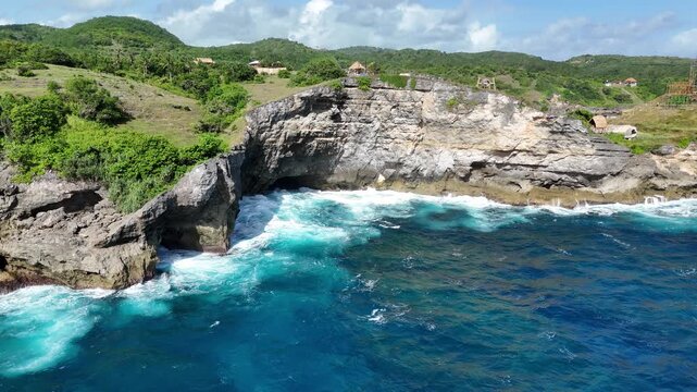 waterfall and rocks