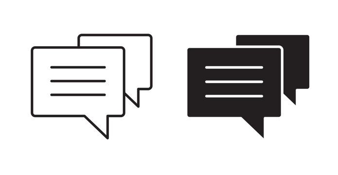 Chat icon. Vector illustration isolated on white.