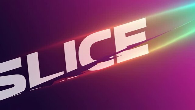 Dynamic Slice Logo Animation with Vibrant Color and Light Effects.