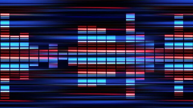 Seamless Music Equalizer Room Animation, Radio Frequency Concept, Loop
