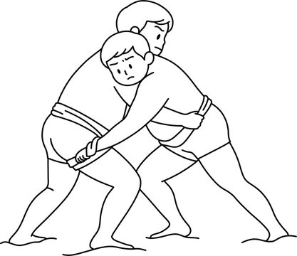 씨름 흑백